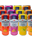 Niro Assortment  San Pellegrino Italian Sparkling Drinks  Zero Sugar  12 Pack Variety of 4 Assorted Flavors  Niro Neoprene Sleeve Included