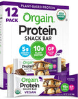 Orgain Organic Vegan Protein Bars, Smores - 10g Plant Based Protein, Gluten Free Snack Bar, Low Sugar, Dairy Free, Soy Free, Lactose Free, Non GMO, 1.41 Oz (12 Count)