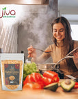 Jiva Organic Raw Chickpeas Whole Garbanzo Beans 4 LB Large Bag  Gluten Free Non GMO Vegan