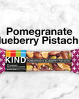 KIND Bars, Pomegranate Blueberry Pistachio, Healthy Snacks, Gluten Free, 5g Protein 12 Count