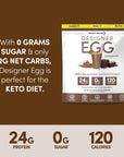 Designer Wellness, Designer Egg, Natural Egg Yolk & White Protein Powder, Keto and Paleo Friendly, Low Calorie, Less Fat and Cholesterol, Dutch Chocolate, 12.4 Ounce