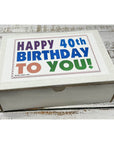 RETRO CANDY YUM Happy 40th Birthday to You for 40 Year Old Man or Woman  Classic Nostalgic Candy Assortment Gift Box Jr