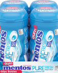 Mentos Pure Fresh SugarFree Chewing Gum with Xylitol Fresh Mint 50 Piece Bottle Bulk Pack of 4