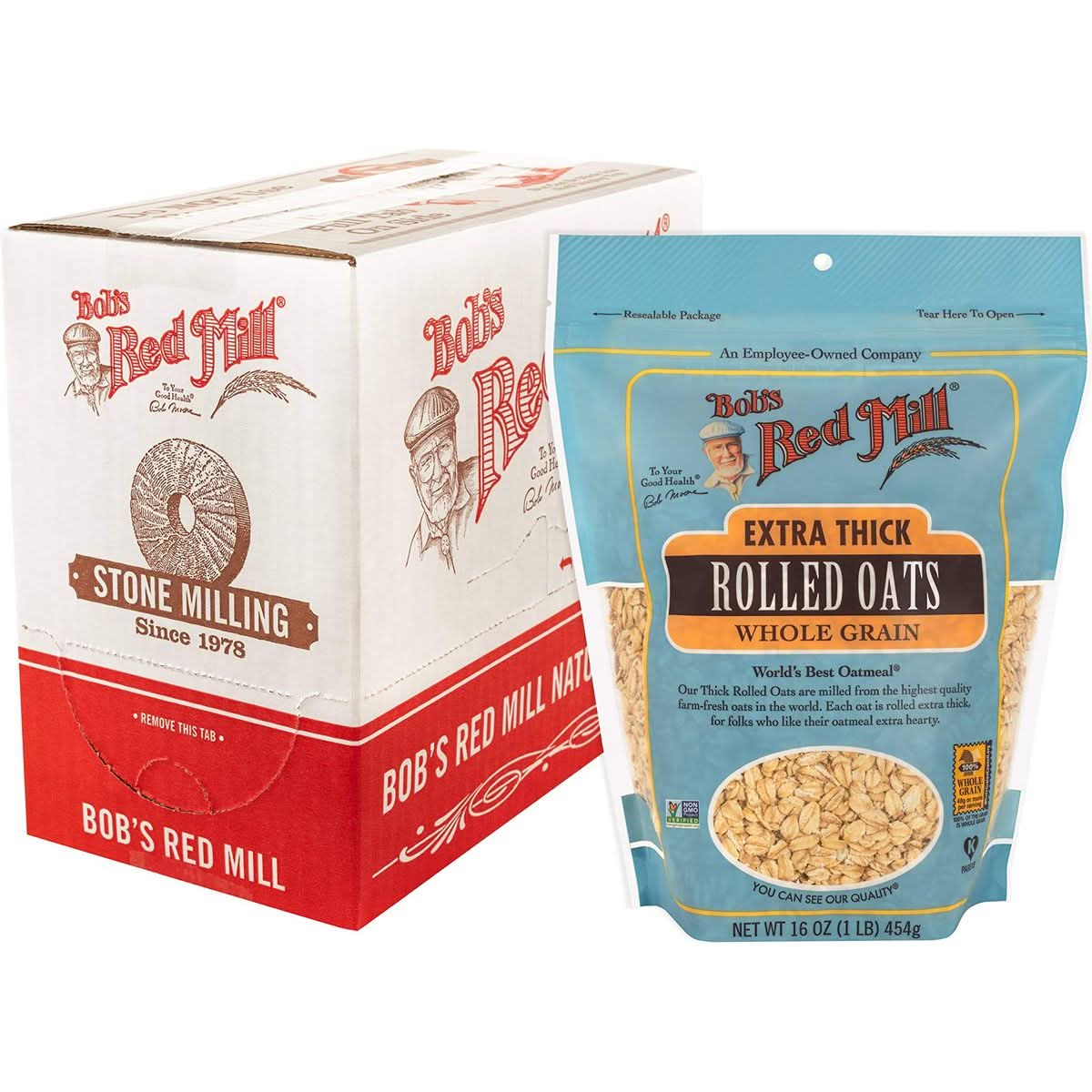 Bobs Red Mill Extra Thick Rolled Oats 16 Oz