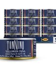 Tonnino Tuna Fillets Low Calorie and Gluten Free Yellowfin Canend Premium Tuna in Olive Oil 494 Oz 12 pack