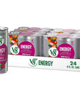 V8 +ENERGY Wild Berry Flavored Energy Drink - 8 fl oz Can (4 Cases of 6 Cans)