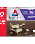 Atkins Endulge Chocolate Coconut Bar, Dessert Favorite, High in Fiber, 1g Sugar, 10 Count