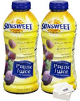 Sunsweet Prune Juice 32 ounce 2Pack with Bay Area Marketplace Napkins