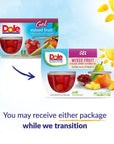 Dole Fruit Bowls Mixed Fruit in Black Cherry Flavored Gel, Back To School, Gluten Free Healthy Snack, 4oz, 24 Total Cups