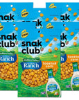 Snak Club Toasted Corn Nuggets with Hidden Valley Ranch Seasoning Crunchy Creamy  Tangy Gluten Free Snacks 3oz Resealable Bag Pack of 6