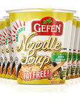 Gefen, Instant Noodle Soup Cup, Fat Free, 2.3oz, (12 pack) No MSG, Chicken Soup Flavor