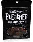 Black Pepper Vegan Jerky  Bold Traditional Extra Tough Texture  Hand Made