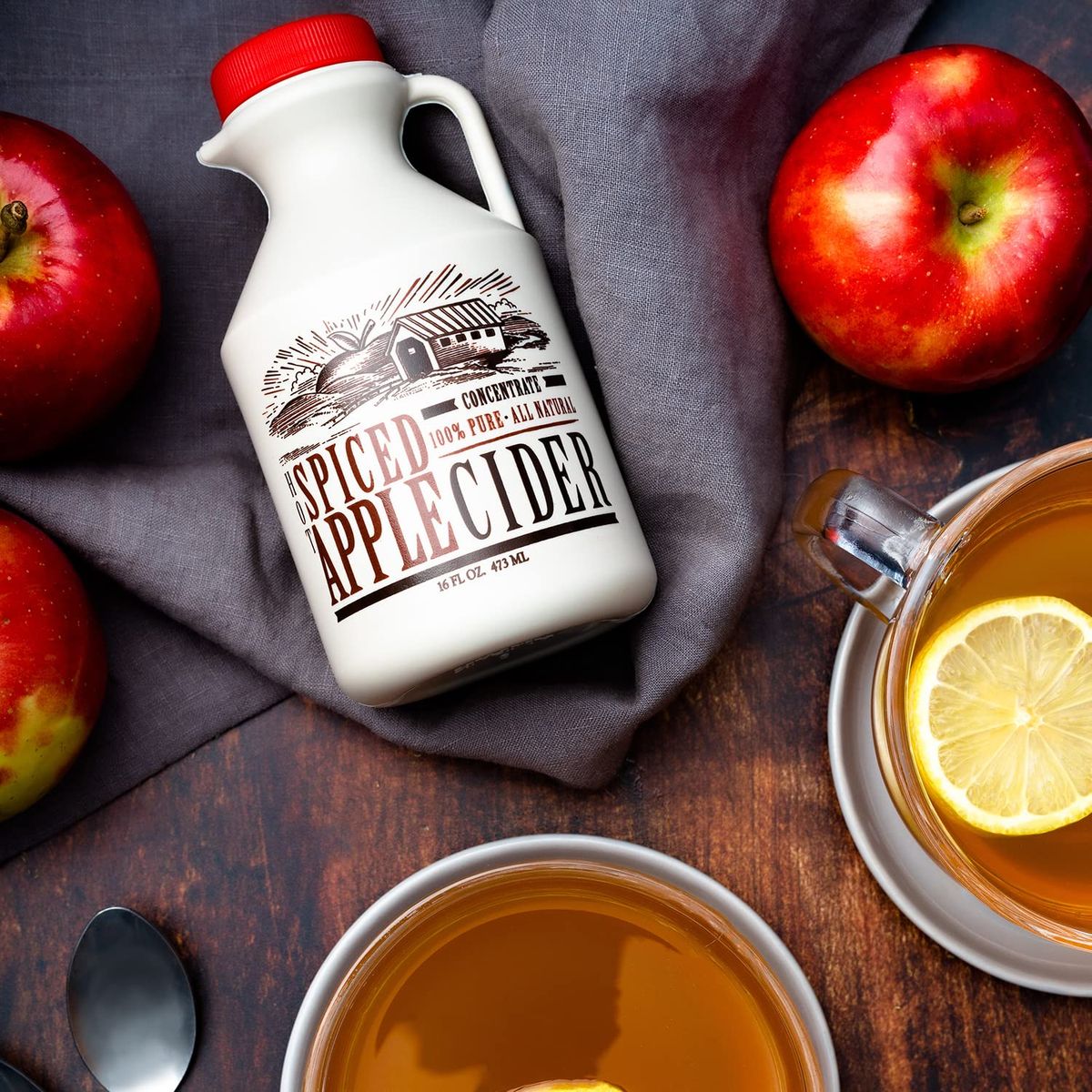 Mountain Cider Spiced Apple Cider Concentrate  Gluten Free No Preservatives No Added Sugar  16 fl oz 16 servings