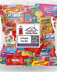 Bulk Assorted Fruit Candy  2 Pound Variety Pack  Starburst Skittles Gummy Life Savers Air Heads Jolly Rancher Sour Punch Haribo GoldBears WarHeads Gummy Bears Twizzlers by The LakeHouse