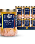 Tonnino Yellowfin Tuna in Olive Oil GlutenFree Premium Jarred Atun Healthy Snacks for Adults Ready to Eat Meals EBT Eligible Items Alternative of Salmon Pack of 6