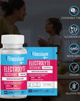 Vitassium FastChews - Chewable Electrolytes for POTS Syndrome Support - Salt Tablets with Sodium and Potassium for Quick Relief - 60 Fruit Punch Flavored Electrolyte Tablets Per Bottle