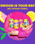 Swoon Pink Lemonade  Low Carb PaleoFriendly GlutenFree Keto Drink  Sugar Free Strawberry Lemonade Made with 100 Lemon Juice Concentrate  Sweetened by Monk Fruit 12 Fl oz Pack of 12