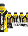 BODYARMOR Sports Drink Sports Beverage Tropical Punch Coconut Water Hydration Natural Flavor With Vitamins PotassiumPacked Electrolytes Perfect For Athletes 28 Fl Oz Pack of 12