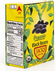 Jacks  Organic Black Beans 134 oz Packed with Protein and Fiber Heart Healthy Low Sodium  Non GMO  8PACK