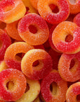 Sour and Sweet Peach Rings Soft Gummy Candy 1Pound Pack