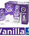 Silk ShelfStable Soy Milk Singles Very Vanilla DairyFree Vegan NonGMO Project Verified 8 oz 6 Pack