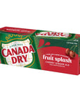 Canada Dry Cherry Gingerale Fruit Splash 12oz Pack of 12