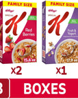 Kelloggs Special K Breakfast Cereal Family Breakfast Fiber Cereal Family Size Variety Pack 3 Boxes