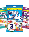 Welch's Juicefuls Juicy Fruit Snacks, Mixed Fruit, Berry Blast & Island Splash Fruit Gushers Variety Pack, Perfect Stocking Stuffer for Kids, Gluten Free, 4 Oz Sharing Size Bags (Pack of 3)