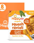 Happy Tot Organics Love My Veggies Bowl, Squash Ravioli with Squash, Pumpkin & Sage Sauce, 4.5 Ounce Pouch (Pack of 8) packaging may vary