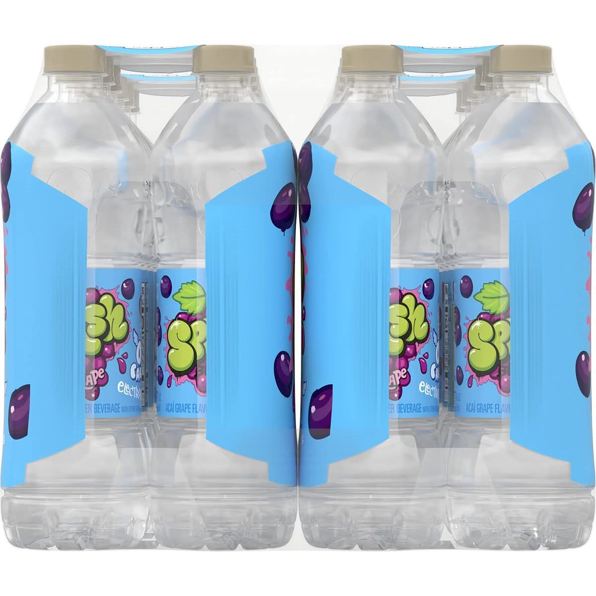 Splash Refresher Acai Grape Flavor Water Beverage 169 Fl Oz Plastic Bottles 24 Count