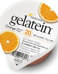 Gelatein Orange: 20 Grams of Protein. Sugar Free. Ideal for Clear Liquid Diets, swallowing Difficulties, bariatric, Dialysis and Oncology. Great pre or Post-Workout Snack. (12 Pack)