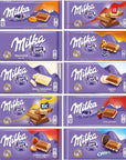 Milka Assorted Chocolates Variety Pack of 8 Bars (Bundle 