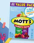 Mott's Fruit Flavored Snacks, Variety Value Pack, Gluten Free, 22 ct