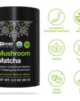 Inner Elevate Mushroom Matcha  Organic CeremonialGrade Matcha Powder with 4 Superfood Mushrooms  Adaptogenic Mushroom Tea Drink with Lions Mane Cordyceps Turkey Tail Reishi 30 Servings