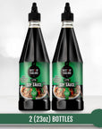 Best Of Thailand Premium Lite Soy Sauce Low Sodium | 2 Bottles of Lite Soy Sauce 23.65oz Real Authentic Asian-Brewed Marinade for Marinating Fish, Meat & Roasted Vegetables | 75% Less sodium