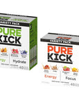 Pure Kick Energy Variety Pack  One Box of Energy Focus Variety and One Box of Energy Hydrate Variety  Pack of 2  Powdered Drink Mix  Zero Sugar and Low Calorie