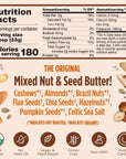 Organic NuttZo Power Fuel Smooth Mixed Nut Butter Spread | Cashews Almonds Brazil Nuts Flax Seeds Chia Seeds Hazelnuts Pumpkin Seeds | No Peanuts | Paleo Gluten Free Vegan Kosher| 1g Sugar, 6g Protein | 12 oz (Pack of 6)