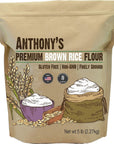 Anthony's Brown Rice Flour, 5 lb, Batch Tested and Verified Gluten Free, Product of USA