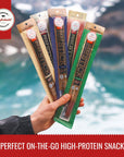 Aufschnitt Grass Fed Beef Jerky Sticks  Low Sodium Certified Kosher  Halal and Keto Friendly  10 Pack Variety