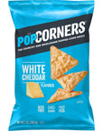 Popcorners Original Cheddar Popped Corn Chips Bag, 7 Ounce