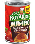 Chef Boyardee Jumbo Spaghetti and Meatballs 145Ounce Can Pack of 6