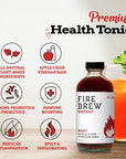 Fire Brew Energy  Beet Apple Cider Vinegar Wellness Tonic  16 Concentrated Shots of Healthiest Organic Ingredients to Energize and Boost Your Stamina with Antioxidants for Heart  Blood Health  8oz