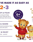 Ready, Set, Food! Organic Baby Oatmeal Cereal | Daniel Tiger Peanut Butter Strawberry | Organic Baby Food with 9 Top Allergens | Unsweetened | Fortified with Iron | 15 Servings