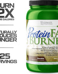 Ultimate Nutrition Protein Fat Burner-Supports Lean Muscle Gain- Weight Loss Whey Protein Powder-Keto Friendly with Natural Hunger Reducing Ingredients, 25 Servings, Chocolate