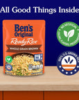 BENS ORIGINAL Ready Rice Whole Grain Brown Rice Easy Dinner Side 88 OZ Pouch Pack of 12