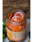 The Peoples Provisions  Pickled Carrot  Onion 16oz  Taqueria Style Pickled Sliced Carrots and Onions 3pack