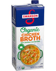 Swanson 100% Natural Organic Chicken Broth, 32 oz Carton (Pack of 12)