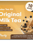 Instant Brown Sugar Boba Tea Kit With Straws  Drink Pearly Instant Bubble Tea Kit Instant Boba Kit Boba Kit Milk Tea Milk Tea Boba Kit Diy Boba Tea Drink Original Milk Tea Boba Set 10 Pack