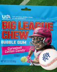 Big League Chew Curveball Cotton Candy Bubble Gum  Tasty Cotton Candy Delight  Ideal for Baseball Games Teams Concessions Parties and Beyond  Pack of 12 Bags 212oz Each