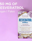 Reserveage Beauty, Resveratrol 250 mg, Antioxidant Supplement for Heart and Cellular Health, Supports Healthy Aging and Immune System, Paleo, Keto, 30 Capsules